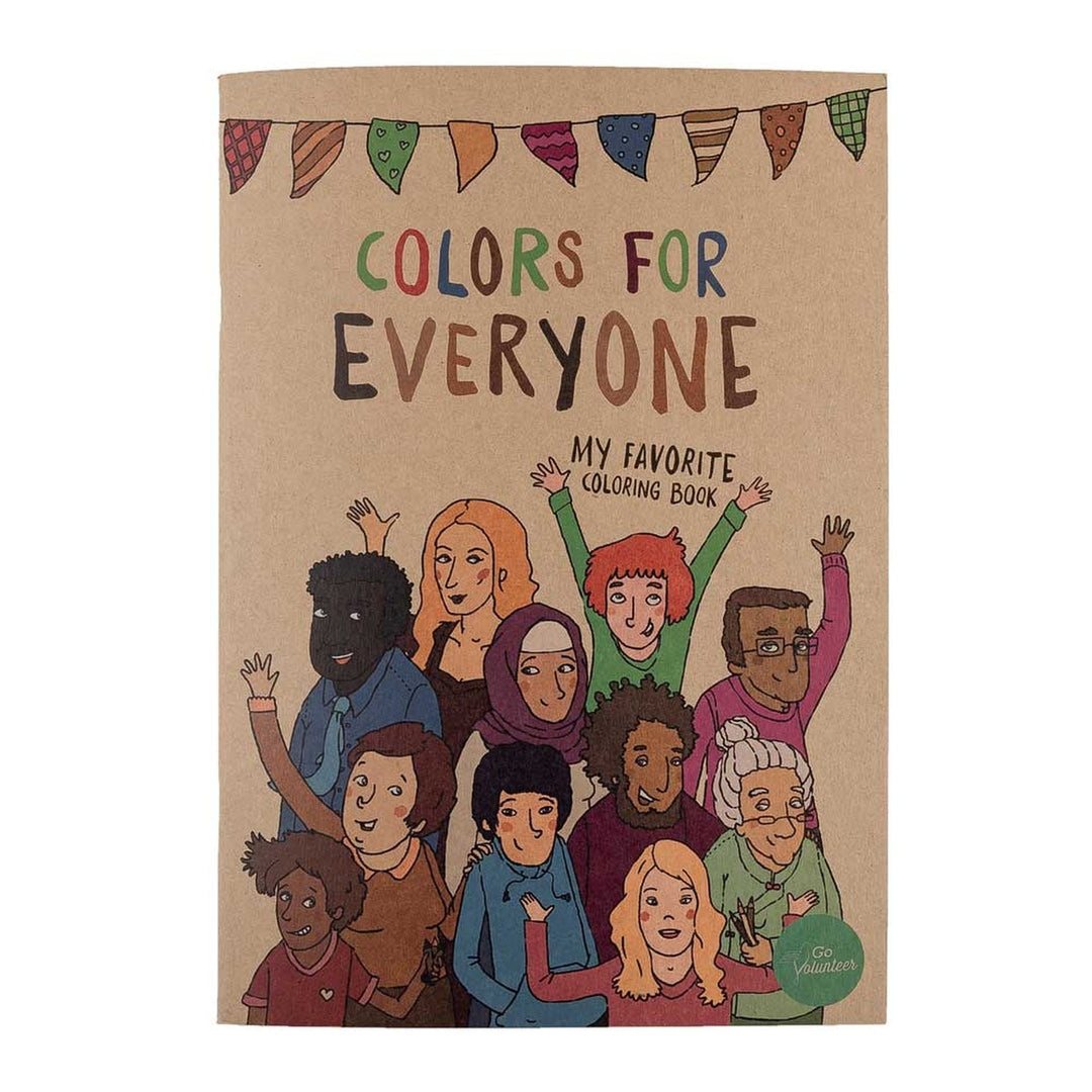 Vorderseite Malbuch englische Edition Colors for everyone für Kinder zum Ausmalen als Geschenkidee für Kindergartenkinder